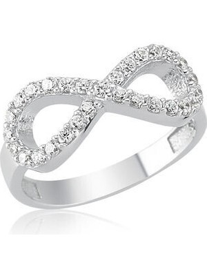 Sonsuzluk  Taşlı Zirkon  925 Ayar Gümüş Kadın Yüzük