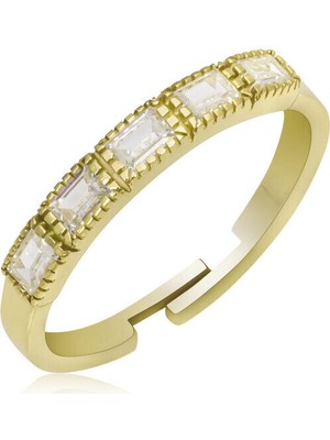 Ayarlanabilen Gold 925 Ayar Gümüş  Kadın Yüzük