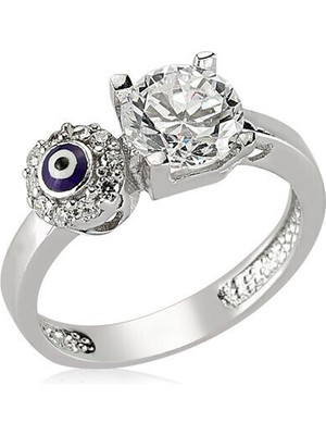 Tek Taş Zirkon Taşlı 925 Ayar Gümüş Kadın Yüzük