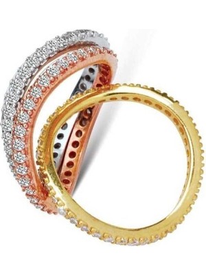 Parçalı Tamtur 925 Ayar Gümüş Kadın Yüzük