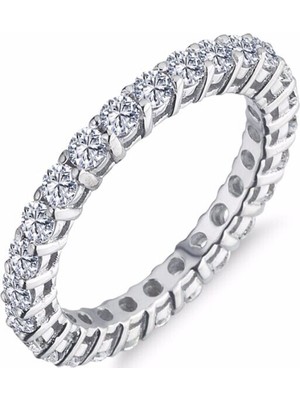 Tamtur Zirkon Taşlı 925 Ayar Gümüş Kadın Yüzük