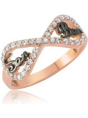 Sonsuzluk  Sen ve Ben 925 Ayar Gümüş Kadın Yüzük