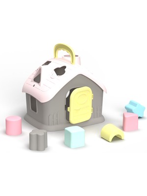 Uniqlion Bultak Ev Şekil Eşleştirme Oyuncağı 1 Yaş+ Montessori Eğitim Seti