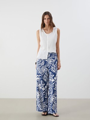 Lc Waikiki Yeni Sezon Beli Lastikli Desenli Kadin Pantolon - S5JU45Z8