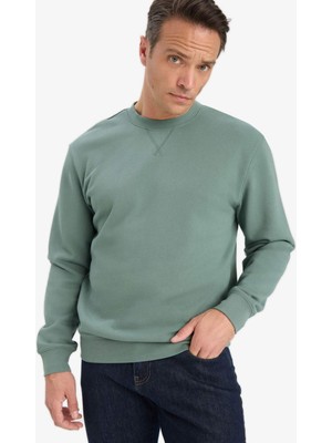 DeFacto %100 Pamuk Basic Sweatshirt E8339AX25AU