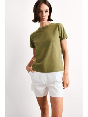 DeFacto Bisiklet Yaka Kısa Kollu Tişört F8994AX25SM