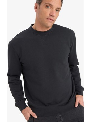 DeFacto %100 Pamuk Basic Sweatshirt E8339AX25AU