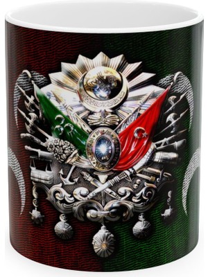 Tuğra ve Hilal Desenli Baskılı Kupa