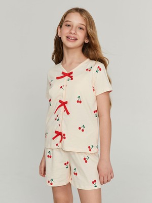 Lc Waikiki Yeni Sezon Kiz Cocuk Sortlu Pijama Takimi Anne Kiz Kombini - S5Q326Z4