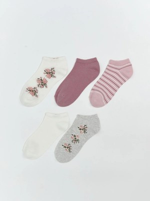 Lcw  Çiçekli Kadın Patik Çorap 5'li  (W5)