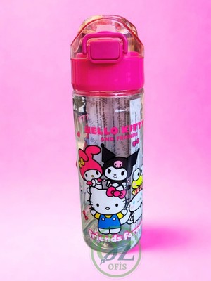 Lisanslı Hello Kitty And Friends 500ML Pipetli Kilitlenebilir Kapak Matara