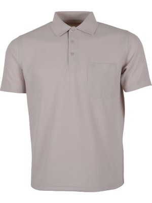 Erkek Tişört Yakalı Cepli Waffle Kumaş RAR01318