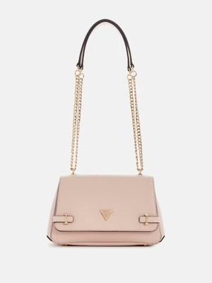 Guess Rosalba Kadın Omuz Çantası - Dönüştürülebilir Tasarım, Logolu, Suni Deri Malzeme