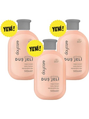 Nemlendirici Etkili Yoğun Kıvamlı Duş Jeli Güneş 500 ml x 3 Adet