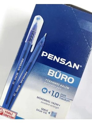 Pensan 50'li Mavi Tükenmez Kalem Seti Ofis ve Okul İçin Ergonomik Tasarım ile Mükemmel Yazım