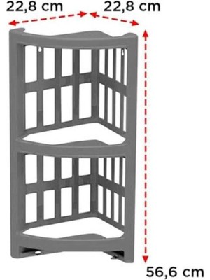 Dayanıklı Plastik Köşelik Banyo Rafı – Şampuan ve Sabun Organizeri