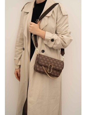 Silver Polo 1171 Kadın El ve Omuz Çantası Kahve