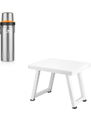 Çelik Termos 1200 ml Inox ve Plastik Katlanır Sehpa