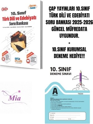 Çap Yayınları 10.sınıf Türk Dili ve Edebiyatı Soru Bankası Hediyeli
