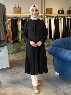 Kadın Büyük Beden Kravat Model Tunik 6-5749