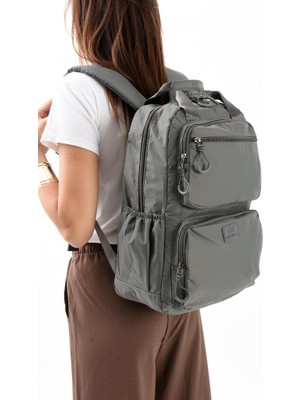 Unisex Günlük Sırt Çantası Paraşüt Kumaş Hafif Çok Cepli Yağmur Itici Kumaş 40*30 cm Okul Çantası