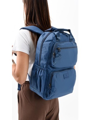 Unisex Günlük Sırt Çantası Paraşüt Kumaş Hafif Çok Cepli Yağmur Itici Kumaş 40*30 cm Okul Çantası