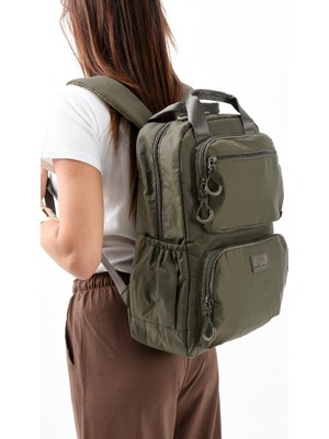 Unisex Günlük Sırt Çantası Paraşüt Kumaş Hafif Çok Cepli Yağmur Itici Kumaş 40*30 cm Okul Çantası