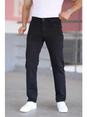 Erkekek Kot Pantalon Taycan Armürlü Çelik Örme Yuksek Bel Likralı Fermuarlı Nakışlı 5 Cepli