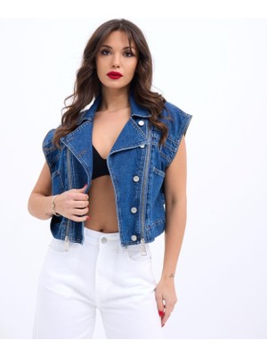 Runiquehome 6765 Kot Yelek-Mavi