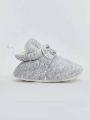 LC Waikiki Lcw Cırt Cırtlı Erkek Bebek Yürüme Öncesi Ev Botu Gri Pelüş Kumaşla Konforlu 15-18 Ay Modeli