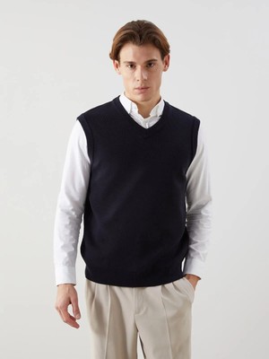 Lcwaıkıkı  Standart Kalıp V Yaka Erkek Triko Süveter  (W5)