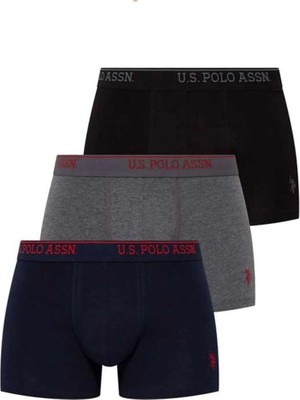 U.S. Polo Assn. Erkek 3'lü Kutulu Boxer -Çoklu Renk