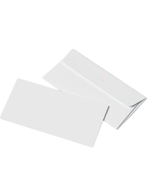 Diplomat Kendinden Yapışkanlı Silikonlu Zarf, 10,5 x 24 Cm, 100 Adet, Beyaz