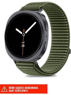 Samsung Galaxy Watch 8 40MM / 44MM / 46MM Classic Uyumlu Hasır Örgü Spor Cırtlı Naylon Pratik Kordon