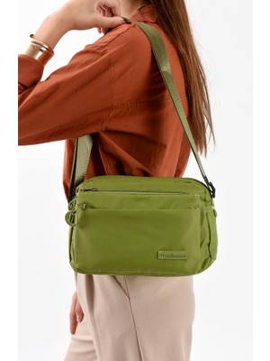 Kadın Postacı Çanta Paraşüt Kumaş Çapraz Askılı Elde Tutmalı Omuz Çantası 21*17 cm Su Itici Kumaş