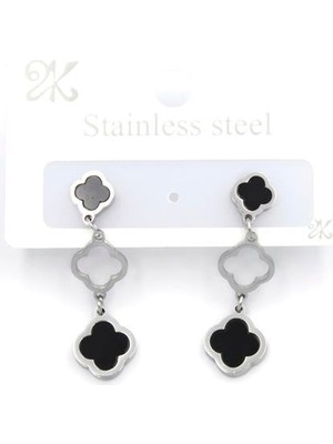 Sallantılı Vc Yonca  Küpe - Gümüş