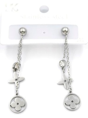 Sallantılı Vc Yonca  Küpe - Gümüş