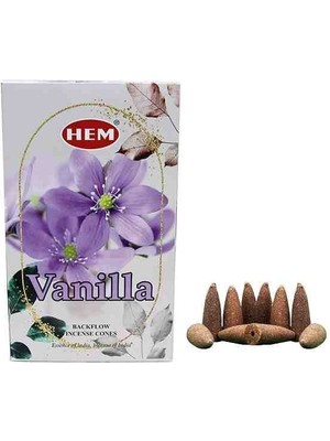 Hem Vanilya 2 Paket Toplam 20 Adet Geri Akış Konik Tütsü