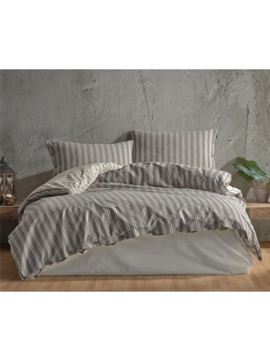 Butik Native Serisi Çift Kişilik Nev Takımı Madras V1 Gri