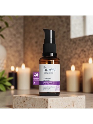 The Purest Solutions  ve , Onarıcı Retinol (A vitamini ) Gece Serumu 30 ml (1% Retinol + Ceramide)