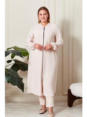 Kadin Buyuk Beden Tesettur Mevsimlik Giy Çık Kap