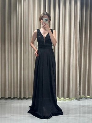 Siyah Pullu Abiye 39889