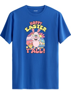 Hoppy Easter Y’all Yazılı %100 Pamuk Tişört