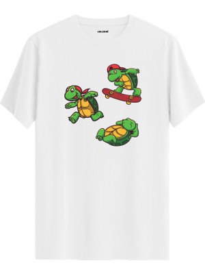 Kaplumbağa Karakter Baskılı Tişört