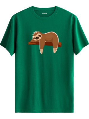 Tembel Hayvan Baskılı Tişört