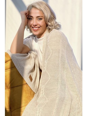 Shiraz Triko Örgü Sıcak Tutan Koltuk Şalı, Dekoratif Battaniye, Yatak Örtüsü