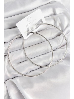 Bfs Pirinç Halka Model Gümüş Renk Kadın Küpe