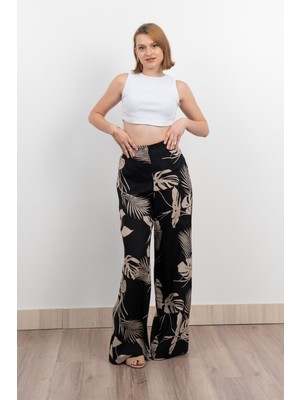 Keten Yüksek Bel Pantolon 30289