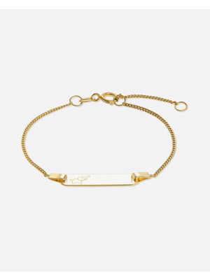 I.d. Armband 375ER Gelbgold Şıklığı ile Zaman Tanımayan Hediye Seçeneği 14 cm Uzunluk