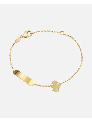 375 Ayar Altın Koruyucu Melek Kolye Çocuklar Için Zayıf Yapı ve 14 cm Uzunluk